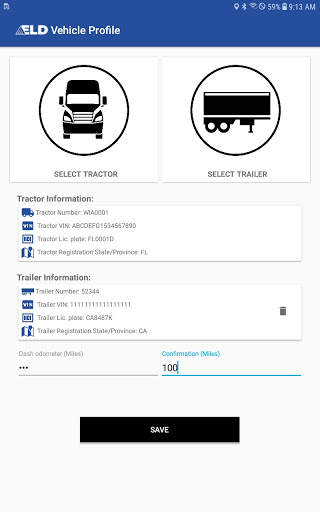 Razor Tracking ELD Screen 2