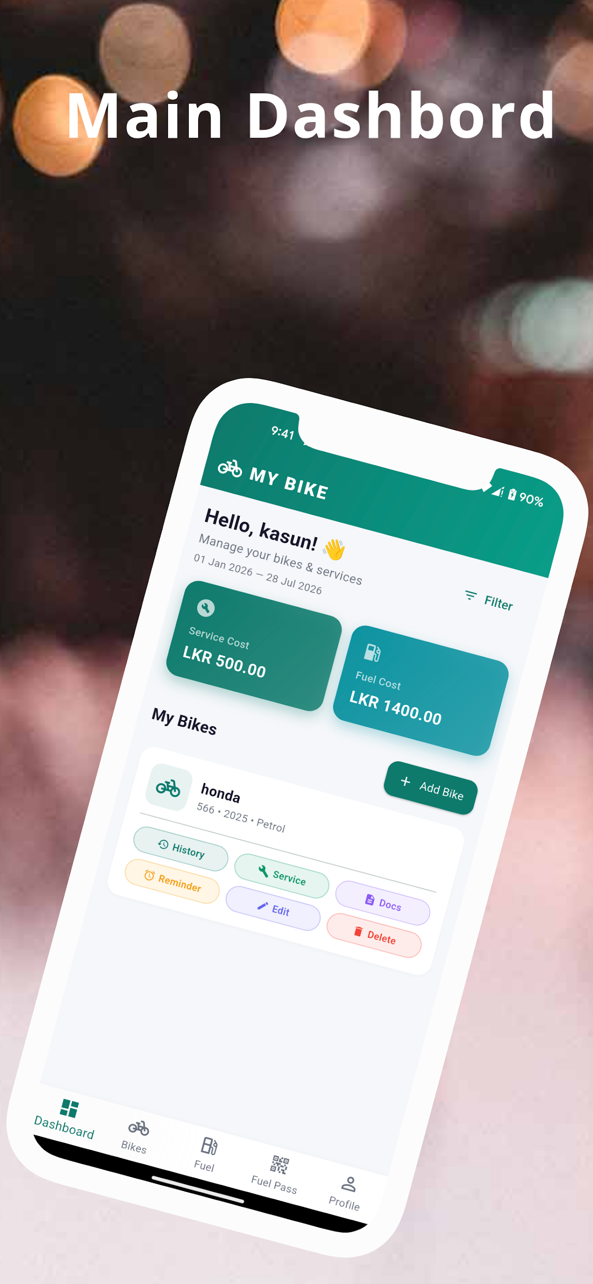 My Bike: Service & Fuel Log