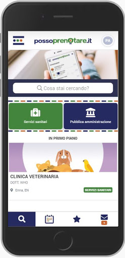 Android application PossoPrenotare.it screenshort