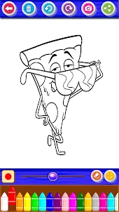Pizza Cartoon Drawing Book