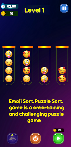 Emoji Sort Puzzle Sort Gameのおすすめ画像1