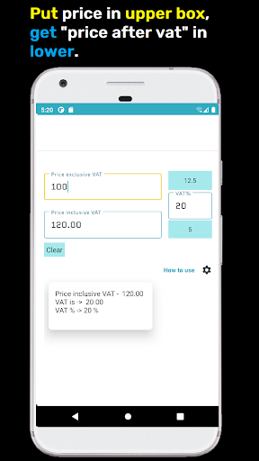 Android application Vat Calculator - Quick screenshort
