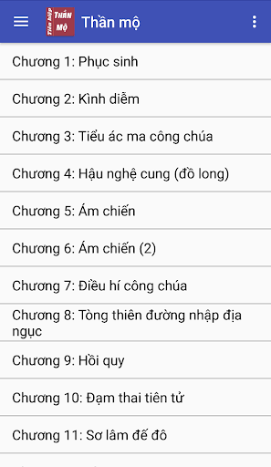 Android application Than mo - Truyen offline screenshort