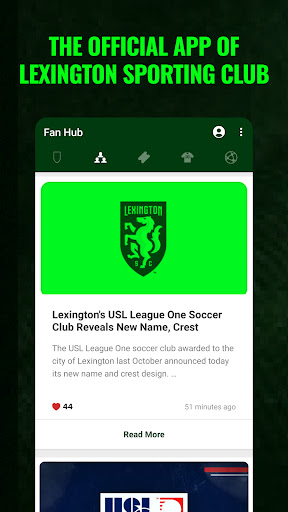 Android application Lexington Sporting Club screenshort