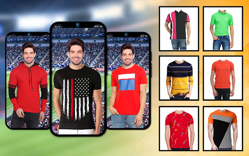 Android application Man T-shirt suit photo editor screenshort