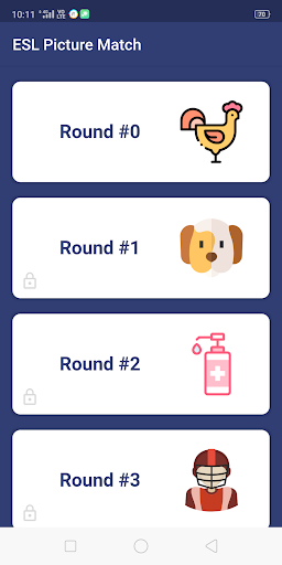 Android application ESL Picture Match Game screenshort
