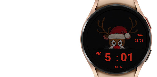 Christmas Deer WF (Gold) Screenshot 3 - AppWisp.com