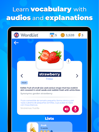 Screenshot of WordList Visual Learning