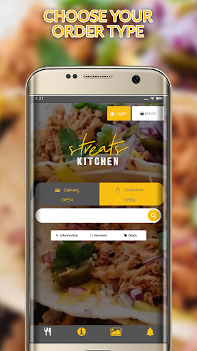 Android application Streats Kitchen screenshort
