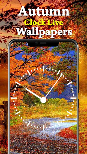 Autumn Clock HD Live Wallpaper Screen 2