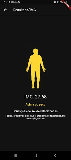 Calculadora de IMC Screen 2