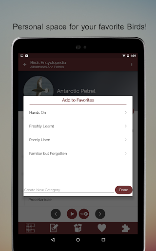 Screenshot of Birds Encyclopedia Offline App