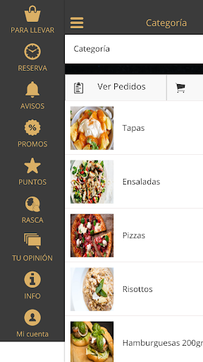 Android application Almacén Burguer & Pizza screenshort