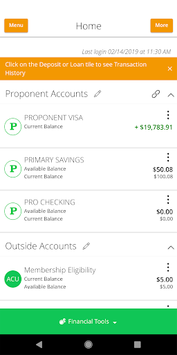 Android application Proponent FCU Mobile screenshort