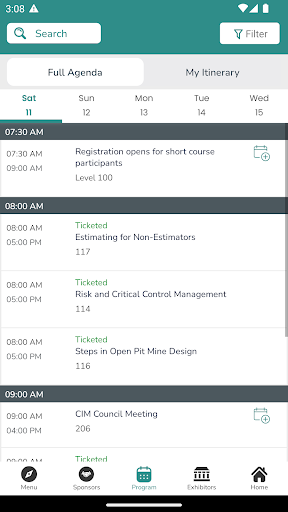 CIM Events Screen 3