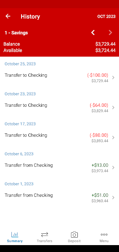 HCFCU Mobile App Screen 3