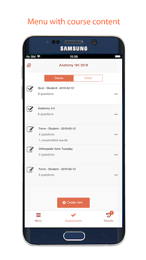 Android application Ortrac Scholar screenshort