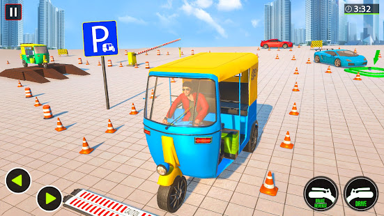 Modern Tuk Tuk Auto Rickshaw: Free Parking Games