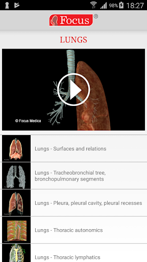 Lungs - Digital Anatomy Atlas Screen 2