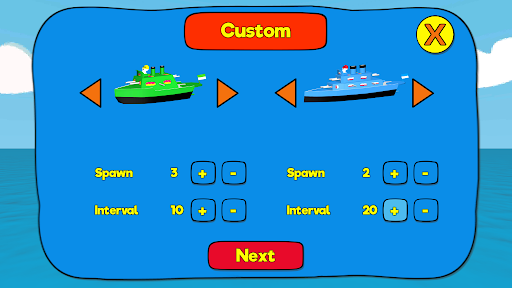 Otok-otok: Perang Kapal 3D Screen 3
