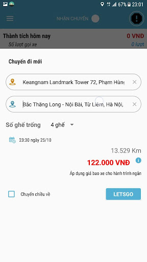 LetsGO - Tài xế Screen 2