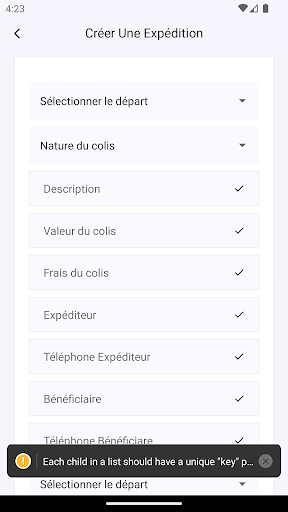 Android application FAST GUICHET screenshort