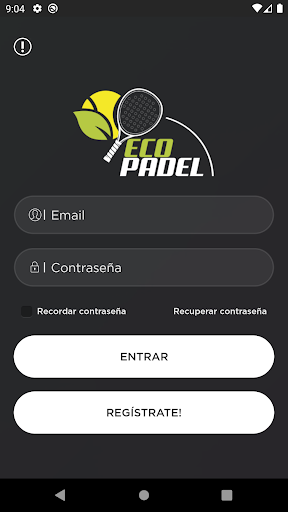 Android application EcoPadel screenshort
