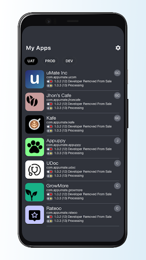 Android application Appumate Pro screenshort