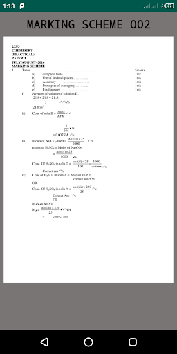 CHEMISTRY PAPER THREE  AND MARKING SCHEME