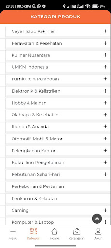 Android application Lapak Ganjar screenshort