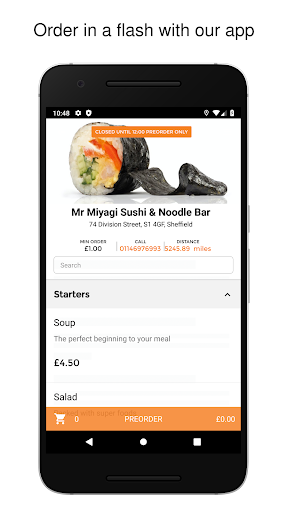 Android application Mr Miyagi Sushi & Noodle Bar screenshort