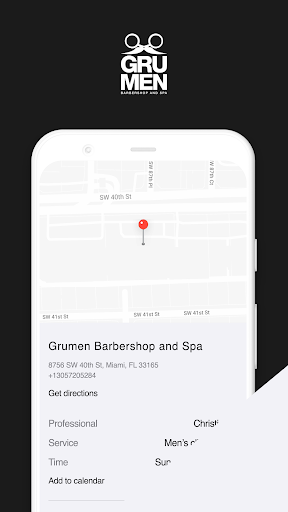 Android application Grumen Barbershop screenshort