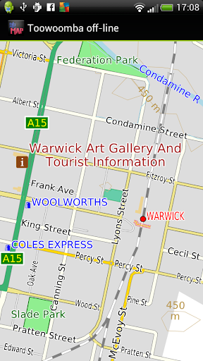 Toowoomba offline map Screen 2