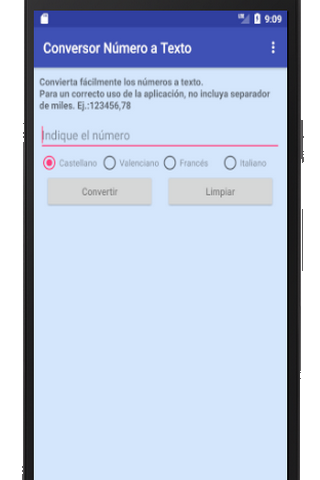 Conversor numero a texto Screen 2