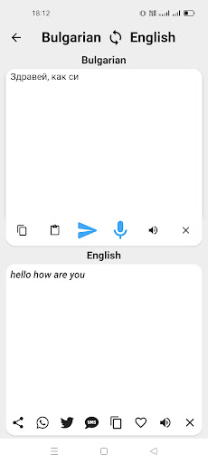Bulgarian English Translator Screen 2