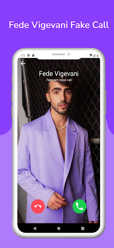 Fede Vigevani Fake Call Screen 2