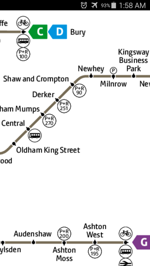 Android application Manchester Metro Map screenshort
