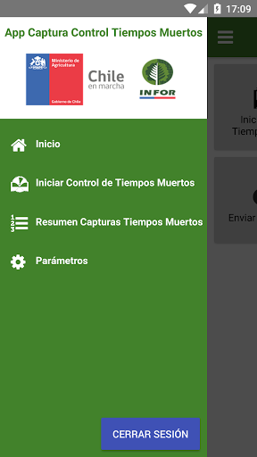 Android application Control Tiempos Muertos screenshort