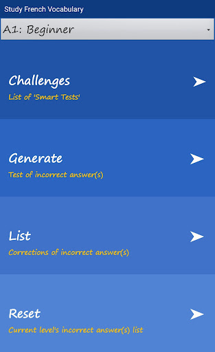Study French Vocabulary Screen 2
