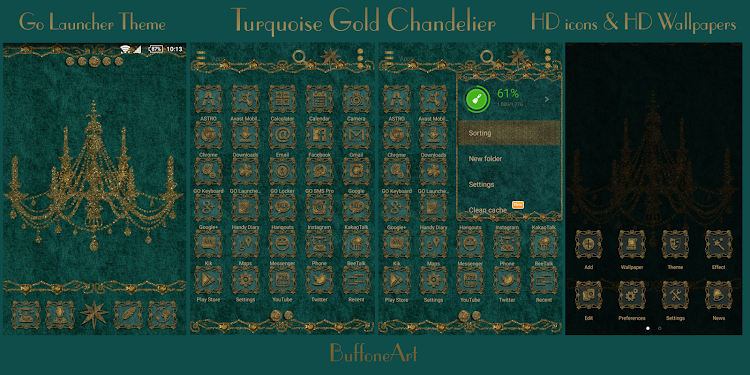 Turquoise Gold Chandelier Go L - v1.2 - (Android)