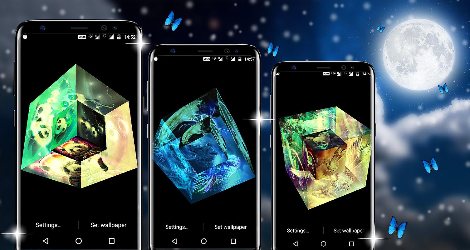 Android application Amazing Cube Live Wallpaper Pro screenshort