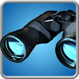 binoculars camera simulator icon