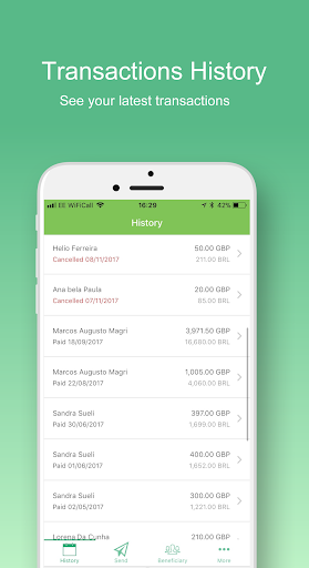 Android application Master Transfer screenshort