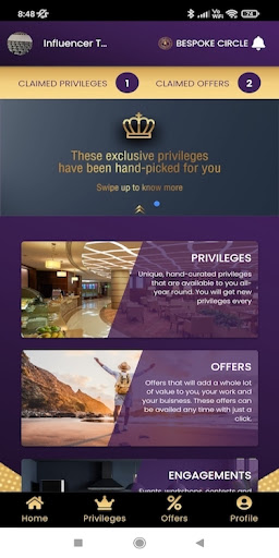 Android application Century Privileges screenshort