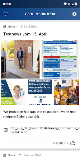 Android application Elbe Kliniken screenshort