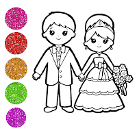 Wedding Coloring Glitter