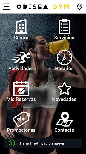 Android application Odisea Gym screenshort