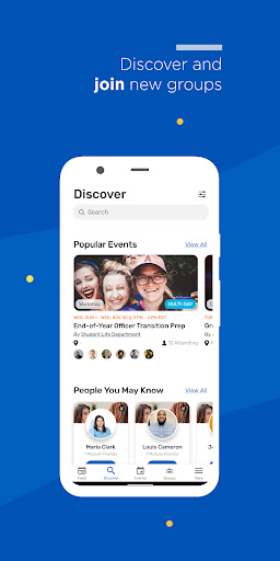 Screenshot of CampusGroups