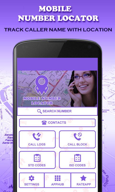 Android application Mobile Number Locator screenshort