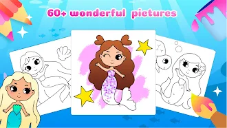 Game screenshot Mermaid Coloring Games Kids 0+ hack